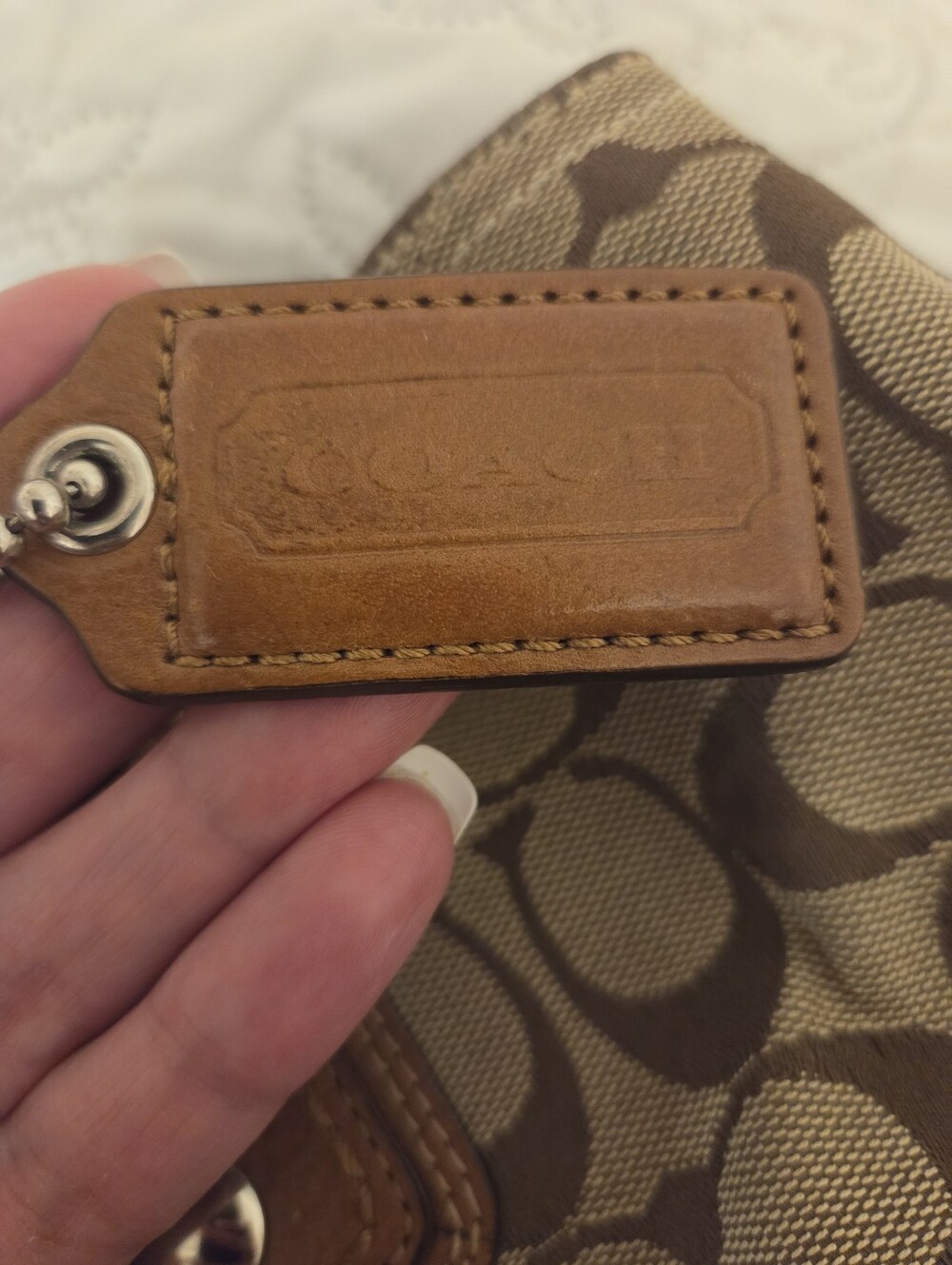 Coach Brown Signature Canvas Shoulder Bag with Wallet - Picture 5 of 5